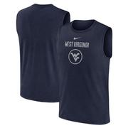 West Virginia Nike Courtside Dri-Fit Practice Sleeveless Tee